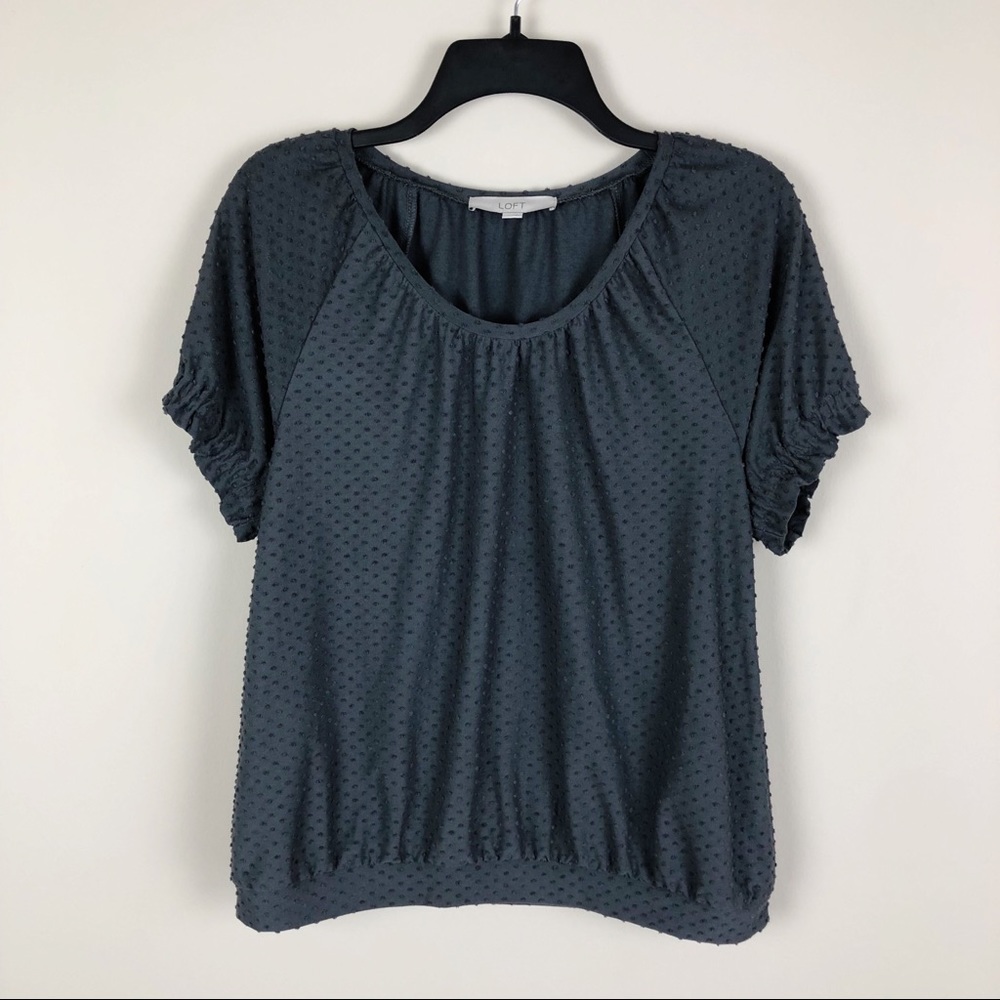 Loft Short Elastic Sleeve Blouse